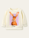 Cartoon Rabbit Print Sweatshirt