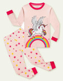 Cartoon Rainbow Unicorn Girls' Pajamas - CCMOM
