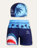 Cartoon Swimming Shorts + Swimming Cap - CCMOM