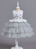 Children's Dress Princess Dress European and American Embroidery Puffy Cake Dress