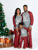 Christmas Antlers Letter Printed Family Matching Pajamas - CCMOM