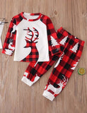 Christmas Antlers Printed Parent-Child Pajamas - CCMOM