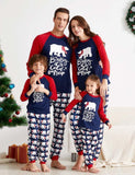 Christmas Bear Print Parent-Child Pajamas