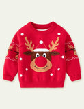 Christmas Deer Brocade Sweater