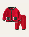 Christmas Elk Cardigan Suit