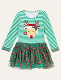 Christmas Elk Green Tulle Skirt