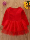 Christmas Long-Sleeved Red Dress - CCMOM