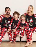 Christmas Plaid Letter Family Matching Pajamas - CCMOM