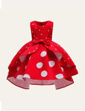 Christmas Polka Dot Printed Party Dress