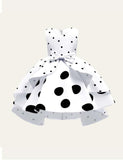 Christmas Polka Dot Printed Party Dress - CCMOM