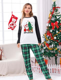 Christmas Printed Plaid Family Matching Pajamas - CCMOM