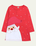 Christmas Santa Appliqué Dress - CCMOM