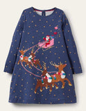 Christmas Santa Appliqué Dress - CCMOM