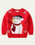 Christmas Snowman Brocade Sweater - CCMOM