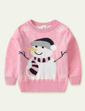 Christmas Snowman Brocade Sweater - CCMOM