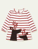 Christmas Striped Dress - CCMOM