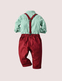 Christmas Striped Party Suit - CCMOM