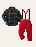 Christmas Suspender Pants Suit