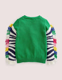 Clearance Sale-Toddler Kids Girl Rainbow Zebra Button Design Cardigan - CCMOM
