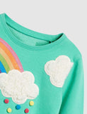 Cloud Rainbow Appliqué Sweatshirt - CCMOM