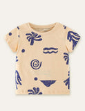 Coconut Tree Printed Holiday T-shirt - CCMOM