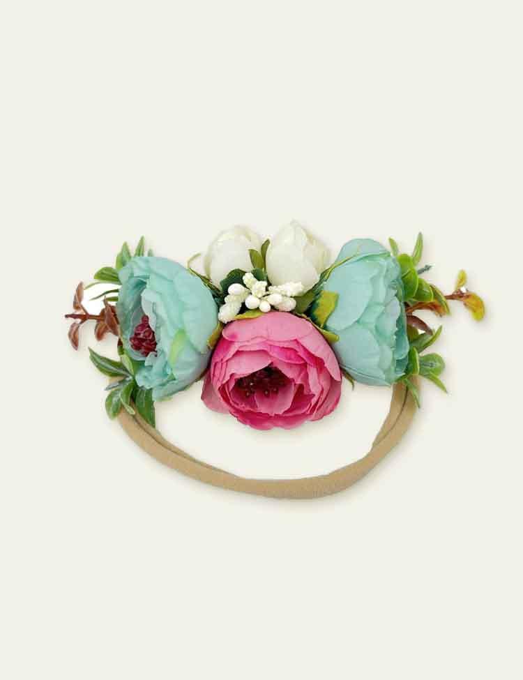 Colorful Emulational Flower and Grass Nylon Headband - CCMOM
