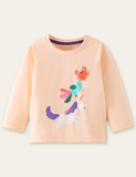 Crab and Unicorn Printed Long Sleeve T-shirt - CCMOM