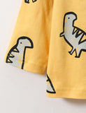 Cute Dinosaur Printed Long-Sleeved T-shirt - CCMOM