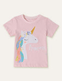 Cute Unicorn Printed T-shirt