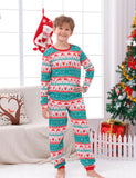 Christmas Santa Claus Letter Printed Striped Family Matching Pajamas