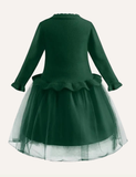 Christmas Sale- Girl Sweater Mesh Princess Dress