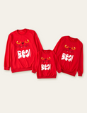 Halloween Glowing Letter Printed Family Matching Sweatshirt