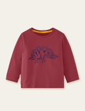 Dinosaur Embroidered Long Sleeve T-shirt