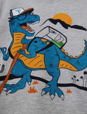 Dinosaur Floral Print Long Sleeve Sweatshirt - CCMOM