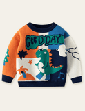 Dinosaur in Rain Boots Pattern Sweater