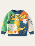 Dinosaur in Rain Boots Pattern Sweater - CCMOM