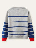 Dinosaur Printed Striped Sweatshirt - CCMOM