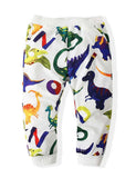 Dinosaur Printed Sweat Casual Pants Two-Piece Set - CCMOM