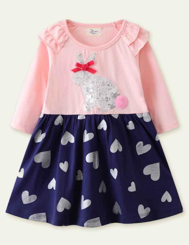 Easter Rabbit Sequined Dress - CCMOM