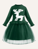 Christmas Sale- Girl Sweater Mesh Princess Dress