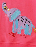 Elephant Appliqué Pullover Sweatshirt - CCMOM