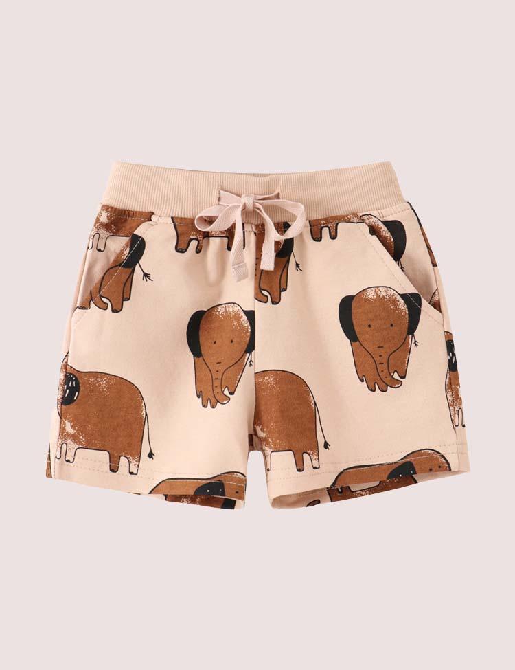 Elephant Printed Shorts - CCMOM