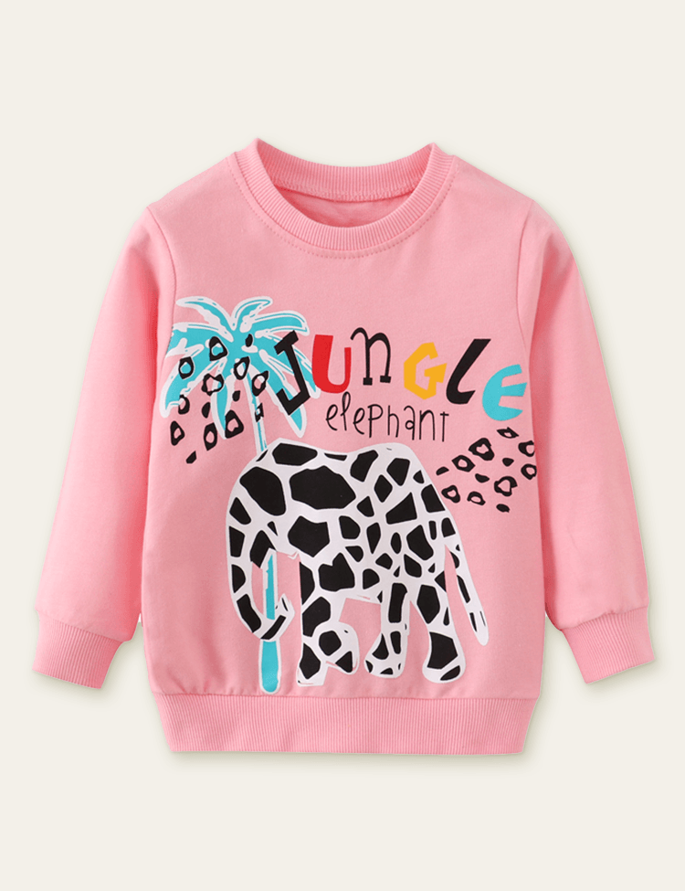 Elephant Printed Sweatshirt - CCMOM