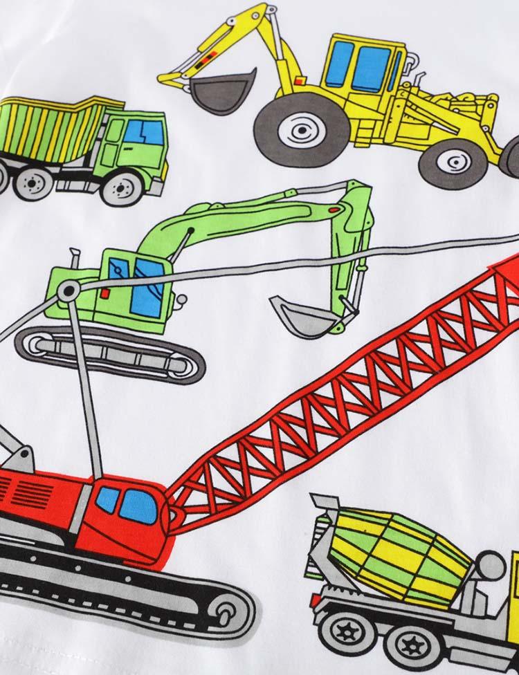 Excavator Truck Printed T-shirt - CCMOM