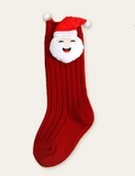 Santa Christmas Tree Cartoon Socks