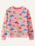 Children's Dinosaur Printed Long Sleeved Top