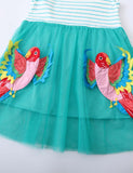 Parrot Appliqué Mesh Dress - CCMOM