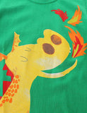 Fire Dragon Printed Short-Sleeved T-shirt - CCMOM