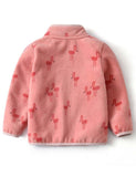 Flamingo Print Polar Fleece Jacket - CCMOM