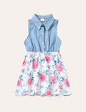 Floral Family Matching Denim Dress - CCMOM